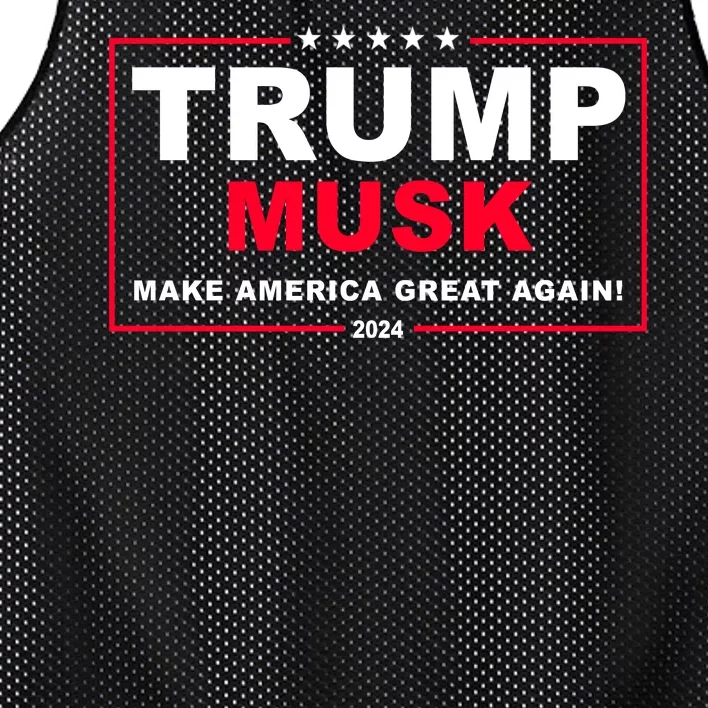 Trump Musk Make America Great Again 2024 Election Mesh Reversible Basketball Jersey Tank