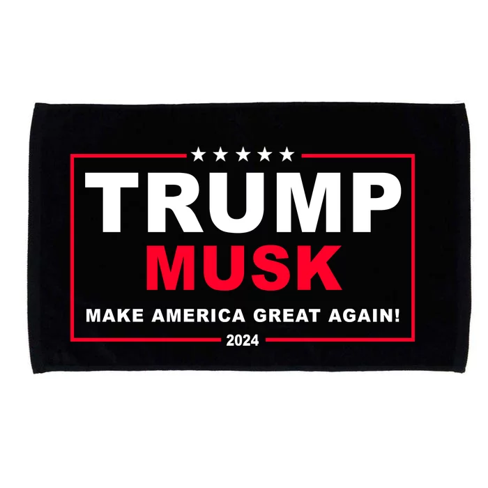 Trump Musk Make America Great Again 2024 Election Microfiber Hand Towel