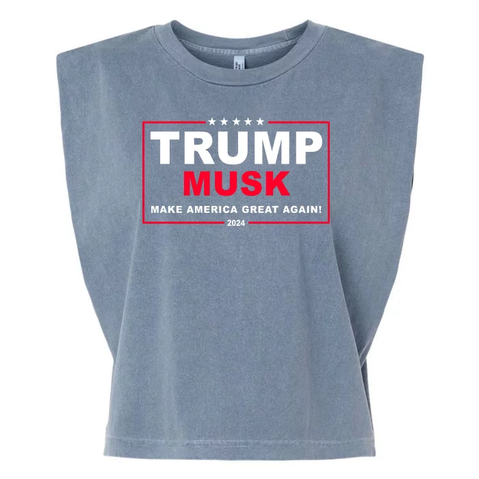 Trump Musk Make America Great Again 2024 Election Garment-Dyed Women's Muscle Tee