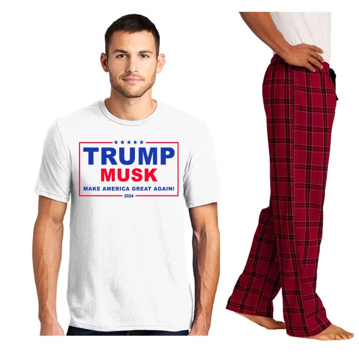 Trump Musk Make America Great Again 2024 Political Pajama Set