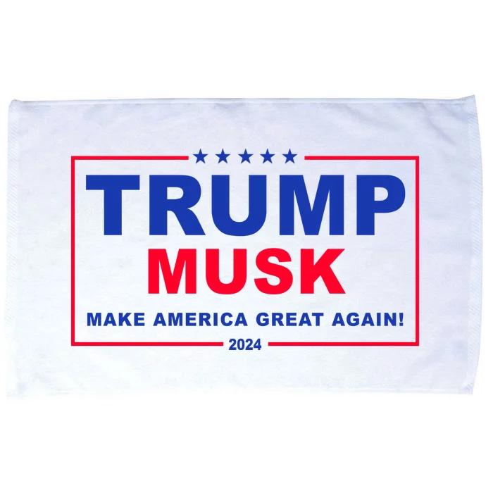 Trump Musk Make America Great Again 2024 Political Microfiber Hand Towel