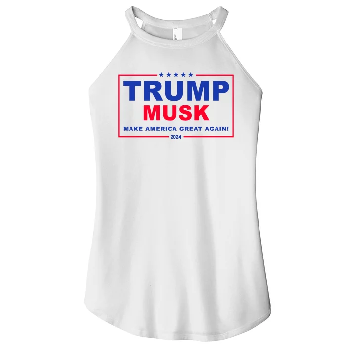 Trump Musk Make America Great Again 2024 Political Women’s Perfect Tri Rocker Tank