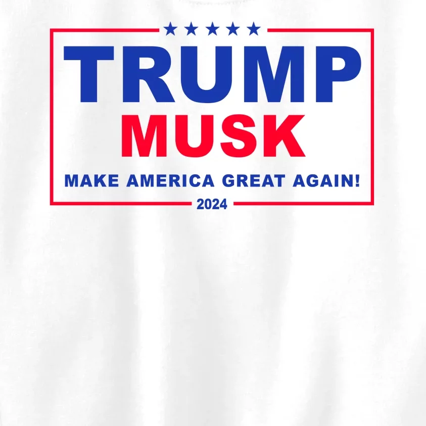 Trump Musk Make America Great Again 2024 Political Kids Sweatshirt