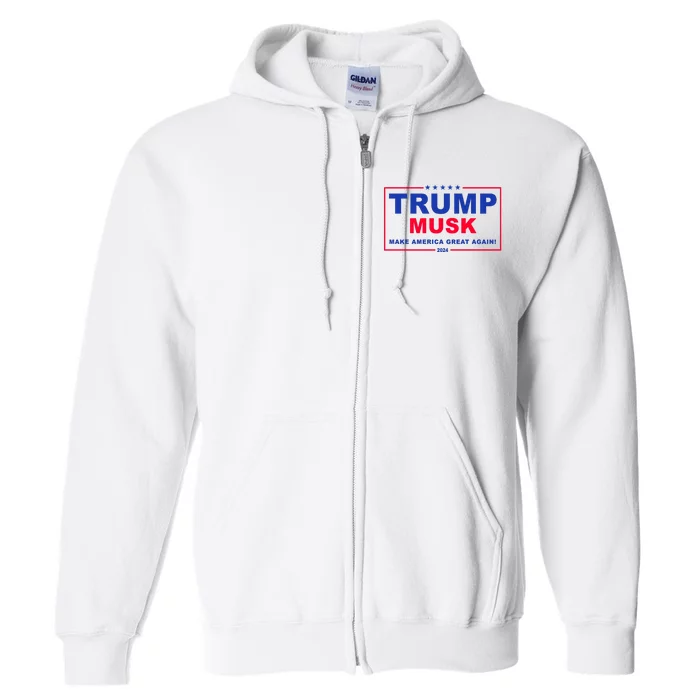 Trump Musk Make America Great Again 2024 Political Full Zip Hoodie