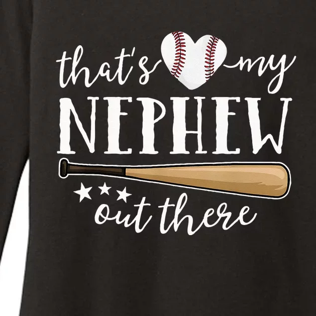 Thats My Nephew Out There Baseball Aunt Auntie Mothers Day Womens CVC Long Sleeve Shirt