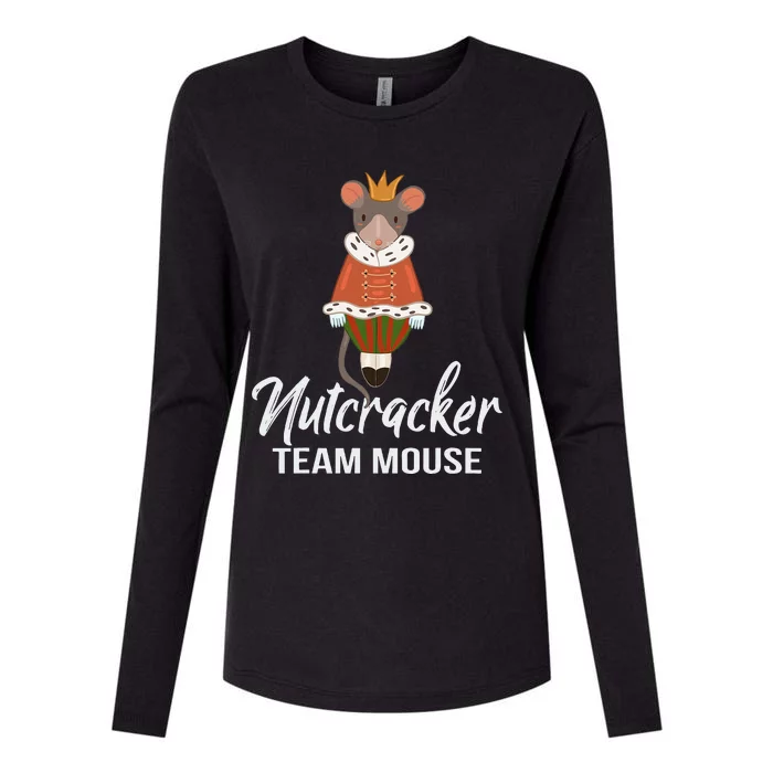 Team Mouse Nutcracker Christmas Dance Funny Soldier Womens Cotton Relaxed Long Sleeve T-Shirt