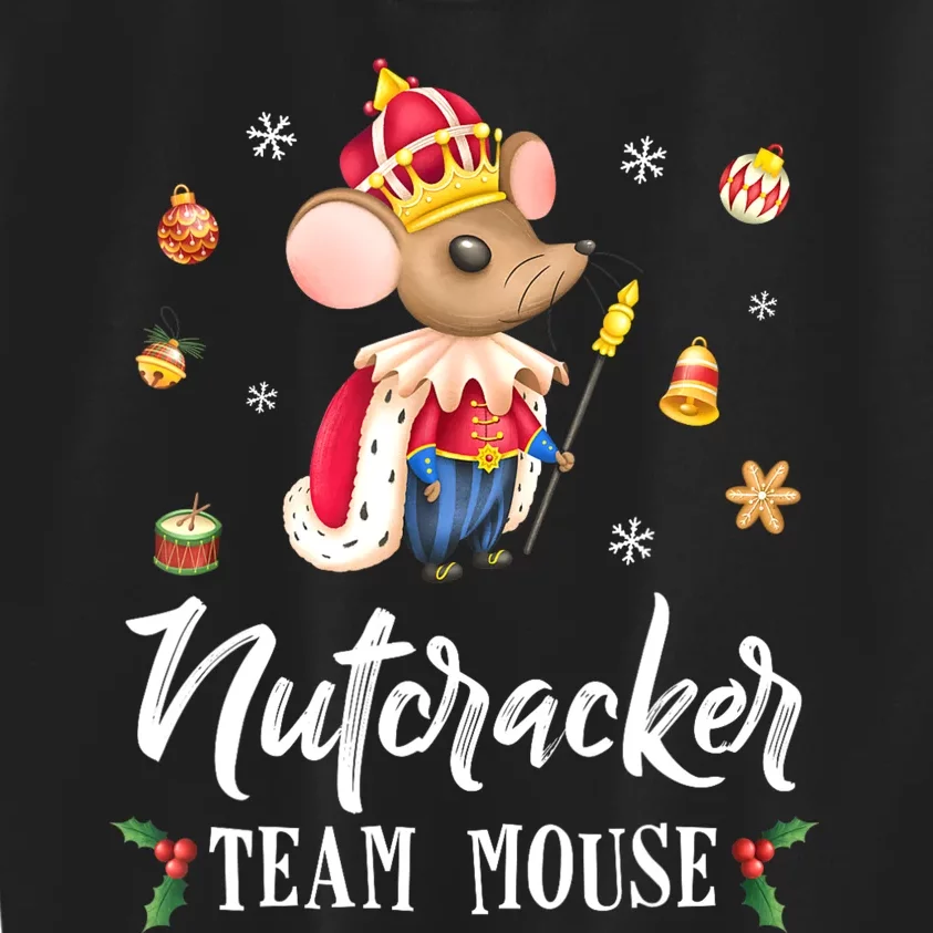 Team Mouse Nutcracker Christmas Dance Funny Soldier Kids Sweatshirt