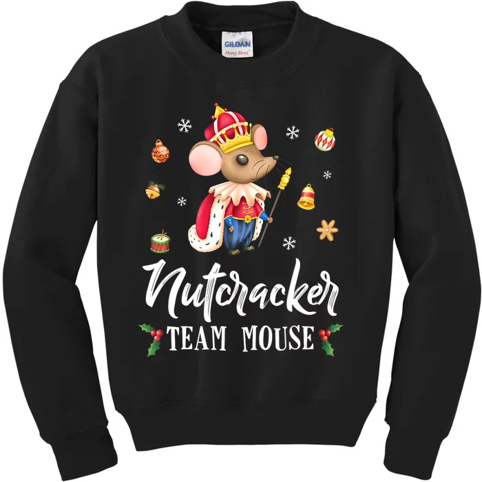 Team Mouse Nutcracker Christmas Dance Funny Soldier Kids Sweatshirt