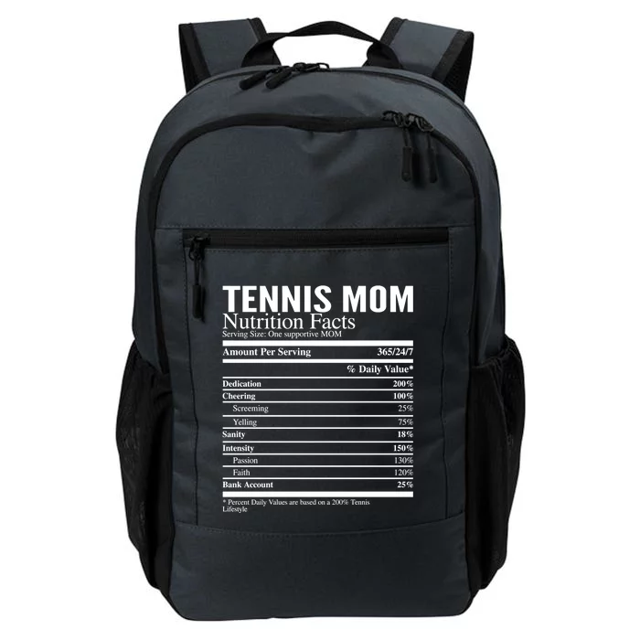 Tennis Mom Nutritional Facts Funny Gift Daily Commute Backpack