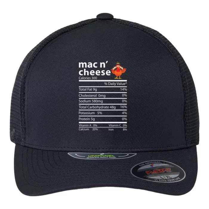 Thanksgiving Mac N Cheese Nutrition Facts Funny Flexfit Unipanel Trucker Cap