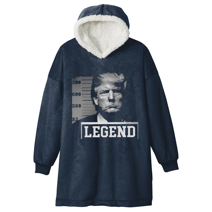 Trump Mugshot Not Guilty Hooded Wearable Blanket