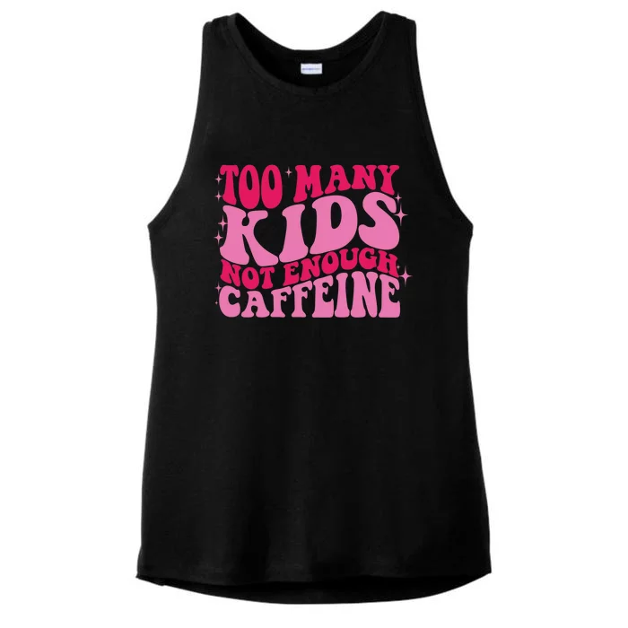 Too Many Not Enough Caffeine Coffee Lovers retro Ladies Tri-Blend Wicking Tank