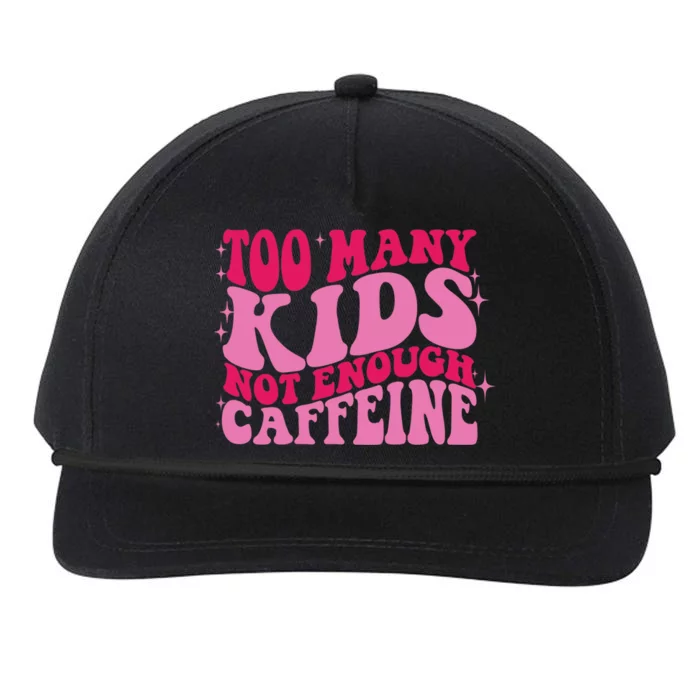 Too Many Not Enough Caffeine Coffee Lovers retro Snapback Five-Panel Rope Hat