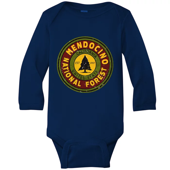 The Mendocino National Forest Baby Long Sleeve Bodysuit