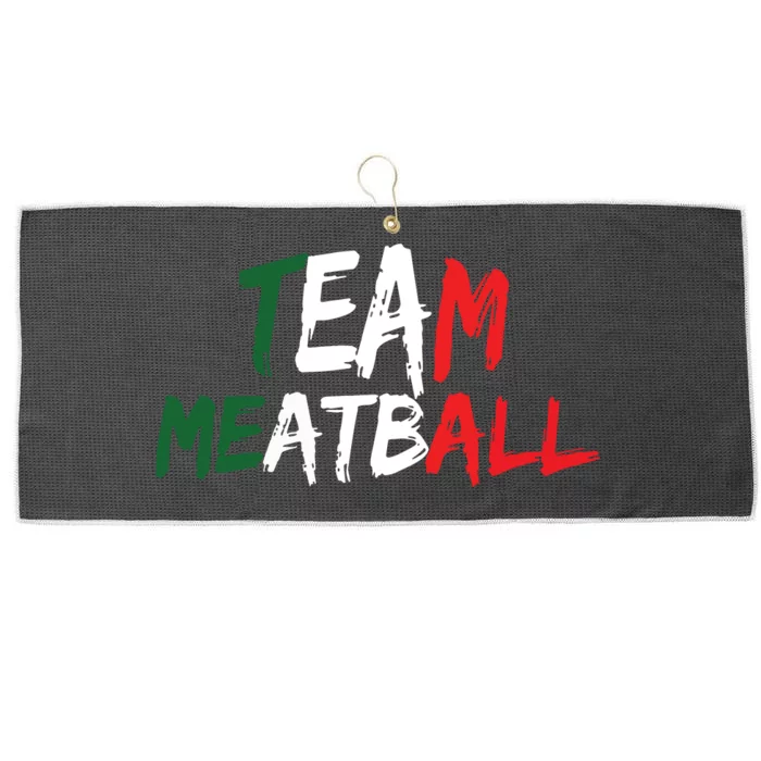 Team Meatball New Jersey Garden Nj Shore Italian Flag Vneck Large Microfiber Waffle Golf Towel