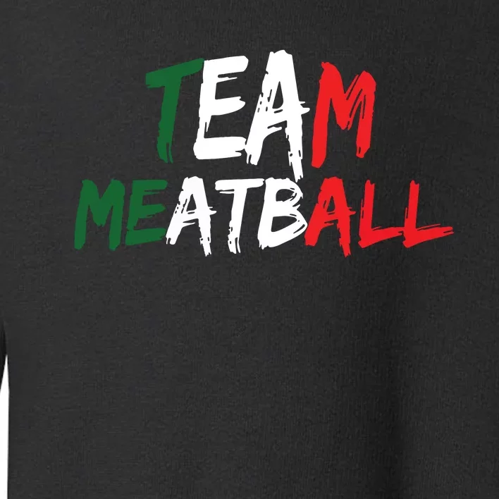 Team Meatball New Jersey Garden Nj Shore Italian Flag Vneck Toddler Sweatshirt