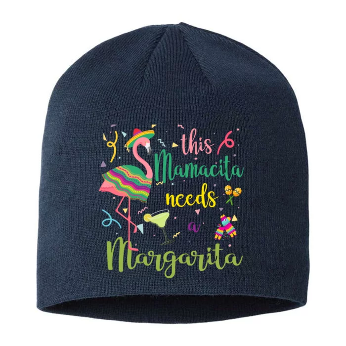 This Mamacita Needs A Margarita Fiesta Flamingo 8 1/2in Sustainable Knit Beanie