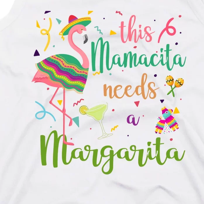 This Mamacita Needs A Margarita Fiesta Flamingo Tank Top