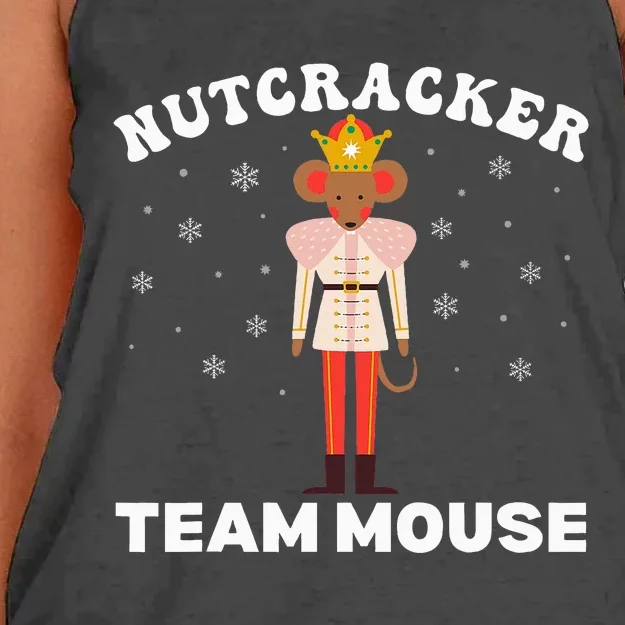 Team Mouse Nutcracker Christmas Dance Pajamas Women's Knotted Racerback Tank