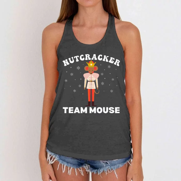 Team Mouse Nutcracker Christmas Dance Pajamas Women's Knotted Racerback Tank