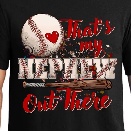 Thats My Nephew Out There Baseball Aunt Auntie Mothers Day Gift Pajama Set