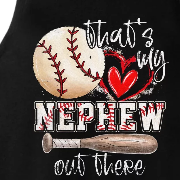 ThatS My Nephew Out There Baseball Aunt Auntie Mothers Day Ladies Tri-Blend Wicking Tank