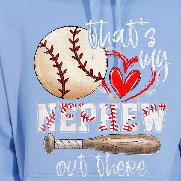 ThatS My Nephew Out There Baseball Aunt Auntie Mothers Day Unisex Surf Hoodie