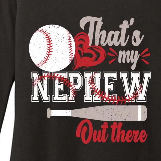 ThatS My Nephew Out There Baseball Aunt Auntie Mothers Day Meaningful Gift Womens CVC Long Sleeve Shirt