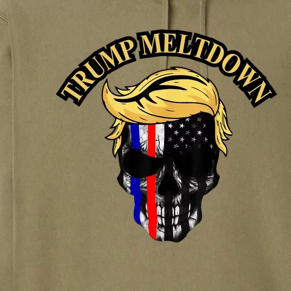 Trump Meltdown Notebook Skull Funny Gift For President Of Usa 2024 Premium Hoodie