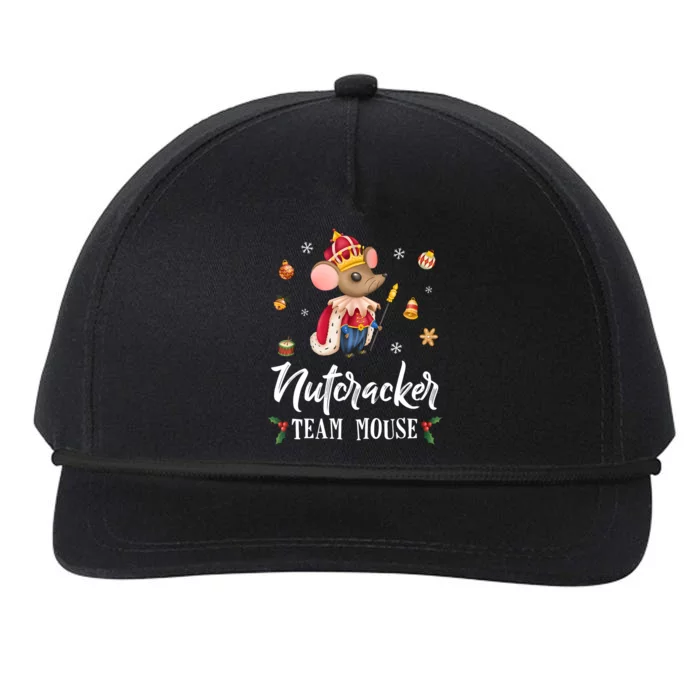 Team Mouse Nutcracker Christmas Dance Funny Soldier Snapback Five-Panel Rope Hat