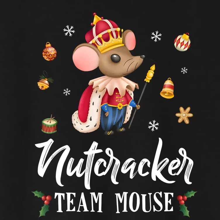 Team Mouse Nutcracker Christmas Dance Funny Soldier Women's Crop Top Tee