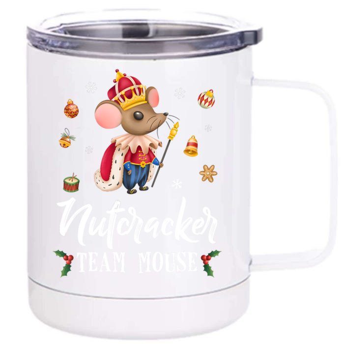 Team Mouse Nutcracker Christmas Dance Funny Soldier Front & Back 12oz Stainless Steel Tumbler Cup