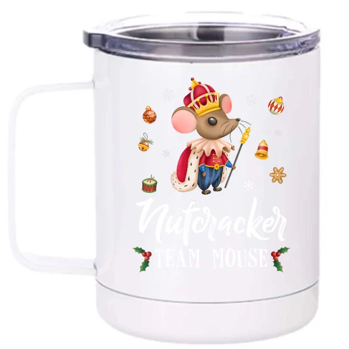 Team Mouse Nutcracker Christmas Dance Funny Soldier Front & Back 12oz Stainless Steel Tumbler Cup