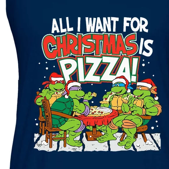 T.E.E.N.A.G.E Mutant Ninja Turtles Pizza For Christmas Ladies Essential Flowy Tank