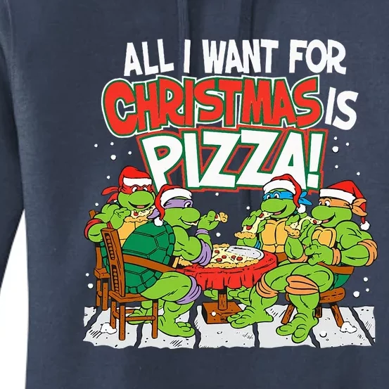 T.E.E.N.A.G.E Mutant Ninja Turtles Pizza For Christmas Women's Pullover Hoodie