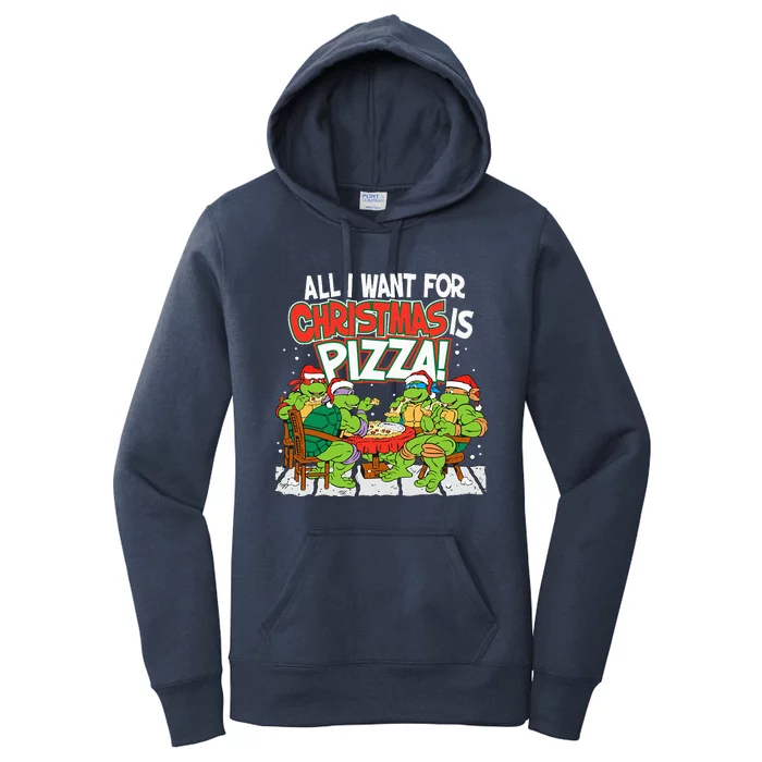 T.E.E.N.A.G.E Mutant Ninja Turtles Pizza For Christmas Women's Pullover Hoodie