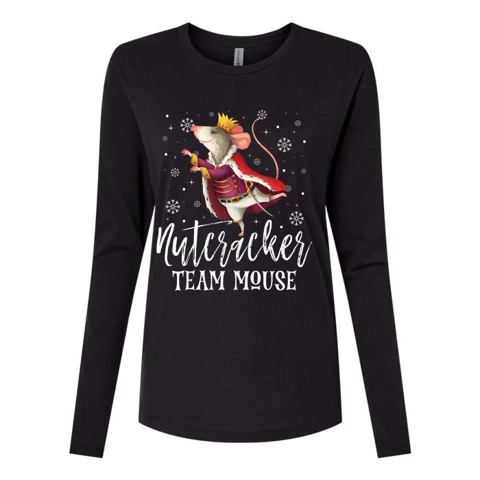 Team Mouse Nutcracker Christmas Dance Funny Soldier Womens Cotton Relaxed Long Sleeve T-Shirt