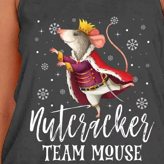 Team Mouse Nutcracker Christmas Dance Funny Soldier Women's Knotted Racerback Tank