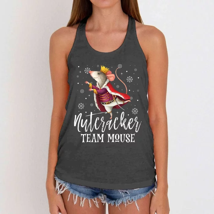 Team Mouse Nutcracker Christmas Dance Funny Soldier Women's Knotted Racerback Tank