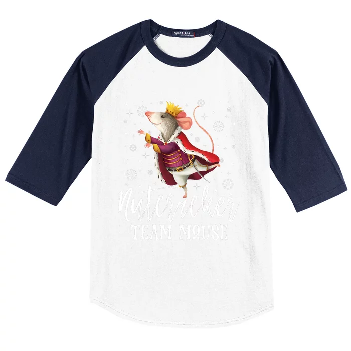 Team Mouse Nutcracker Christmas Dance Funny Soldier Baseball Sleeve Shirt