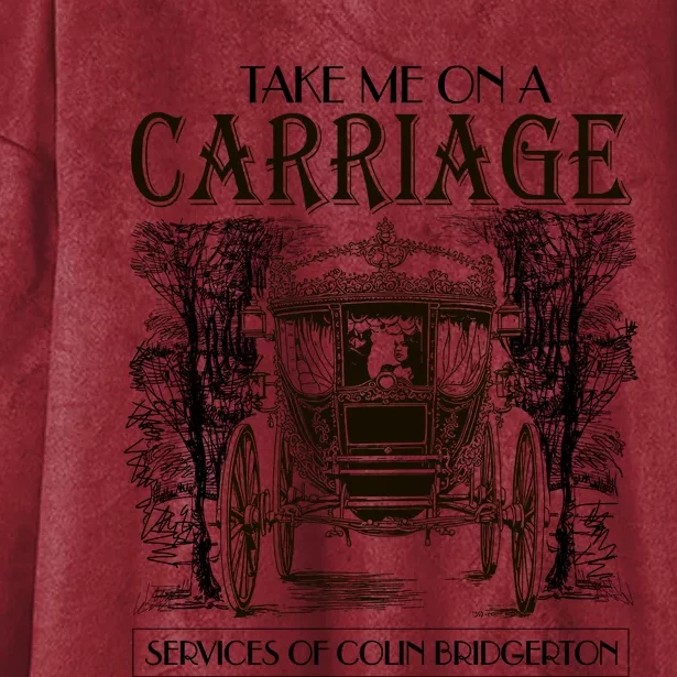 Take Me On The Carriage Ride Service Of Colin Carriage Hooded Wearable Blanket