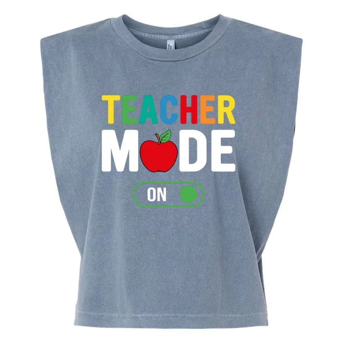 Teacher Mode On Garment-Dyed Women's Muscle Tee