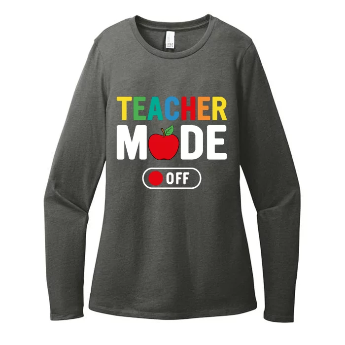 Teacher Mode Off Back To School Womens CVC Long Sleeve Shirt