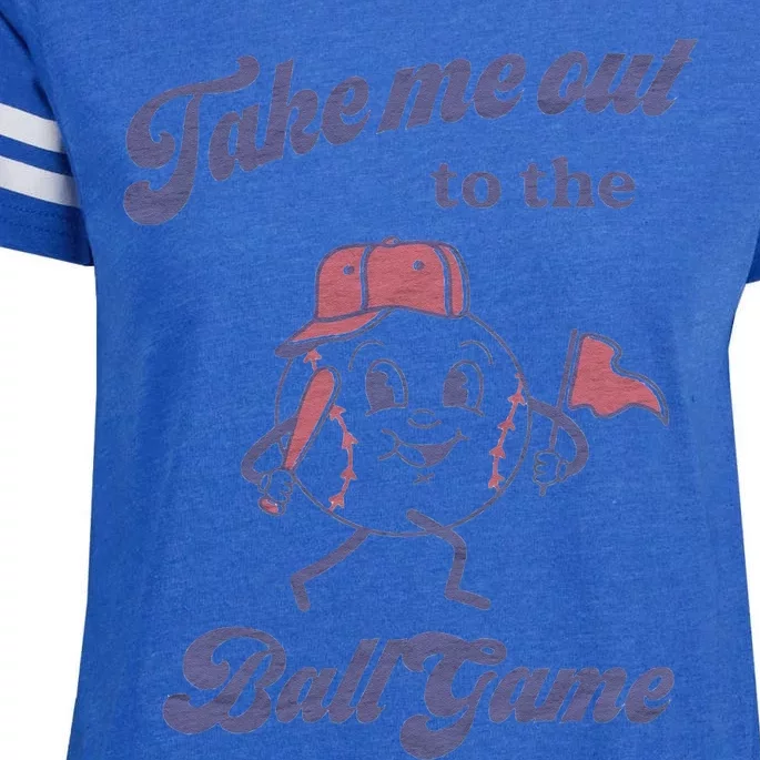 Take Me Out To The Ball Game Baseball Softball Sweat Enza Ladies Jersey Football T-Shirt