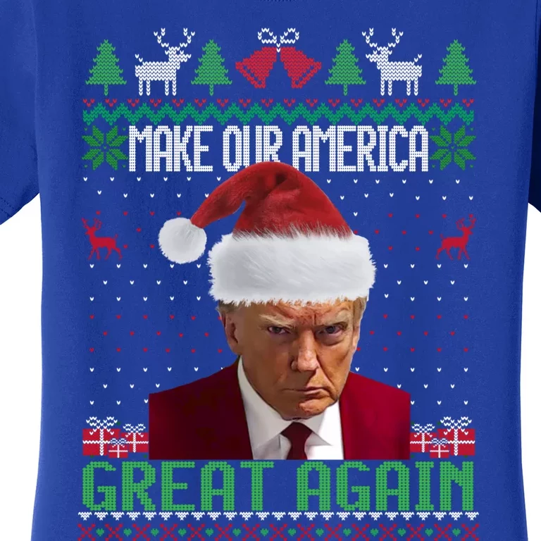 Trump Make Our America Great Again Ugly Christmas Sweater Gift Women's T-Shirt