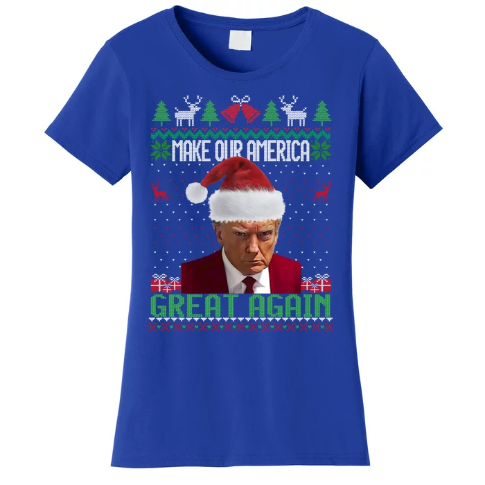 Trump Make Our America Great Again Ugly Christmas Sweater Gift Women's T-Shirt