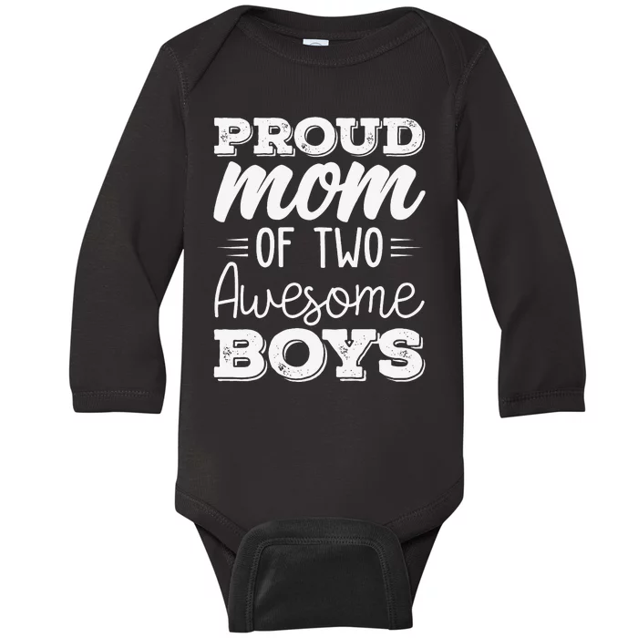 Two Mom of 2 Mother's Day Baby Long Sleeve Bodysuit