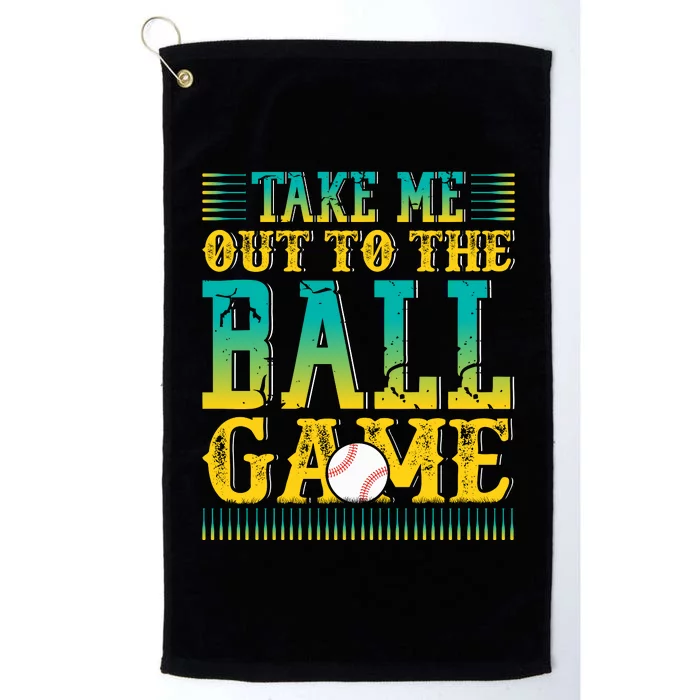 Take Me Out To The Ball Game Funny Baseball Game Platinum Collection Golf Towel