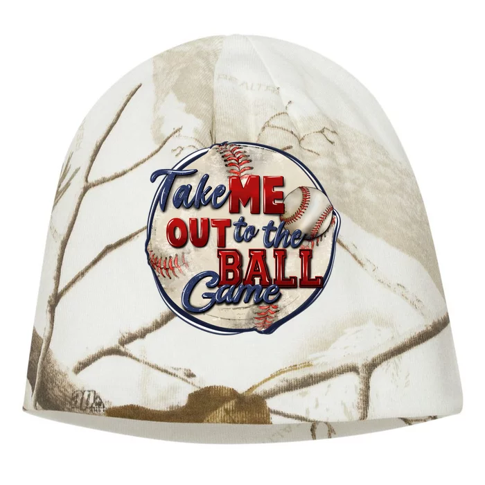 Take Me Out To The Ball Game Baseball Vintage Player Fans Kati - Camo Knit Beanie