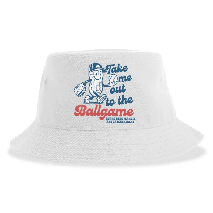 Take Me Out To The Ball Game Funny Baseball Sustainable Bucket Hat